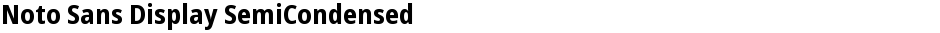 Noto Sans Display SemiCondensedDemo