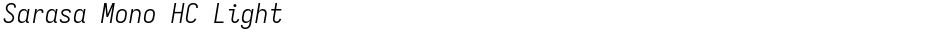 Sarasa Mono HC LightDemo