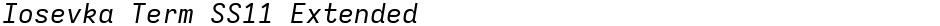 Iosevka Term SS11 ExtendedDemo