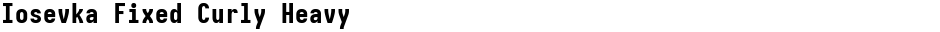 Iosevka Fixed Curly HeavyDemo
