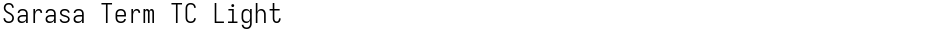 Sarasa Term TC LightDemo