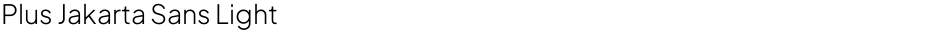 Plus Jakarta Sans LightDemo