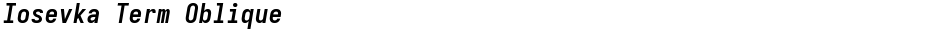 Iosevka Term ObliqueDemo