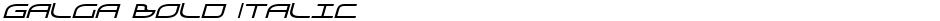 Galga Bold ItalicDemo