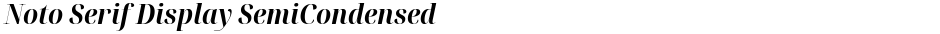 Noto Serif Display SemiCondensedDemo
