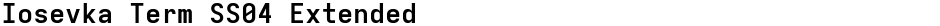 Iosevka Term SS04 ExtendedDemo