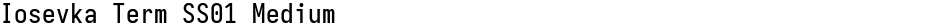 Iosevka Term SS01 MediumDemo