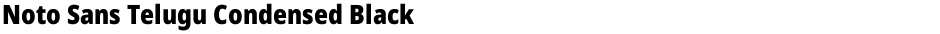 Noto Sans Telugu Condensed BlackDemo