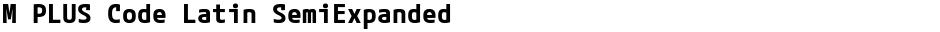 M PLUS Code Latin SemiExpandedDemo