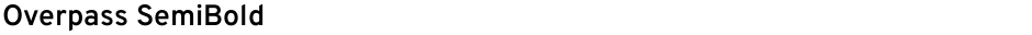 Overpass SemiBoldDemo