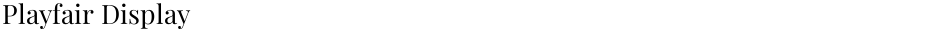 Playfair DisplayDemo