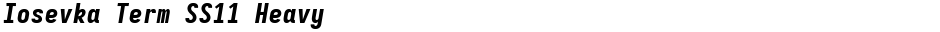 Iosevka Term SS11 HeavyDemo
