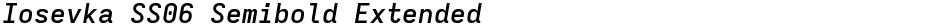 Iosevka SS06 Semibold ExtendedDemo