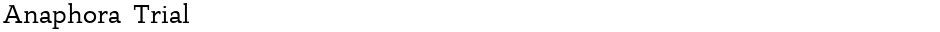 Anaphora  TrialDemo