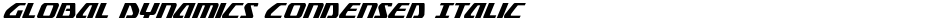 Global Dynamics Condensed ItalicDemo