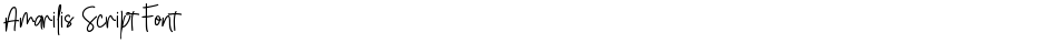 Amarilis Script FontDemo
