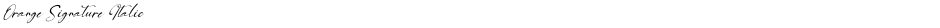 Orange Signature ItalicDemo