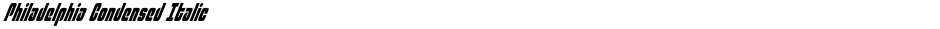 Philadelphia Condensed ItalicDemo