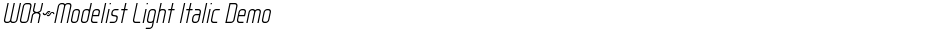 WOX~Modelist Light Italic DemoDemo