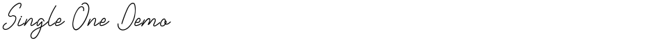 Single One DemoDemo