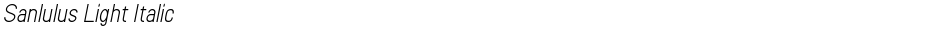 Sanlulus Light ItalicDemo