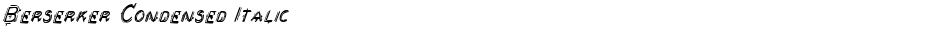 Berserker Condensed ItalicDemo