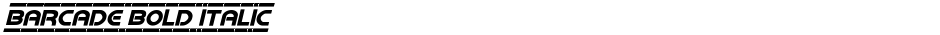 Barcade Bold ItalicDemo