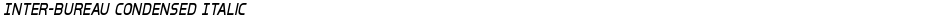 Inter-Bureau Condensed ItalicDemo