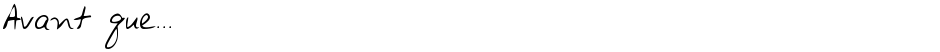 Avant que...Demo