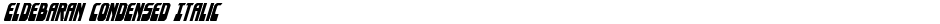 Eldebaran Condensed ItalicDemo
