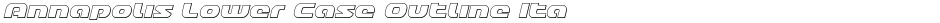 Annapolis Lower Case Outline ItalicDemo