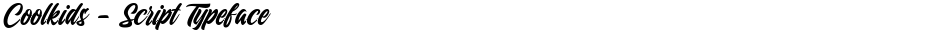 Coolkids - Script TypefaceDemo