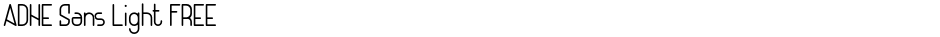 ADHE Sans Light FREEDemo
