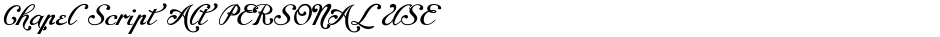 Chapel Script Alt PERSONAL USEDemo