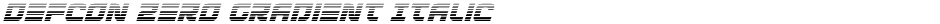 Defcon Zero Gradient ItalicDemo