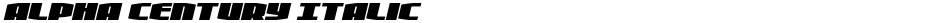 Alpha Century ItalicDemo