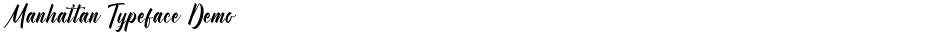 Manhattan Typeface DemoDemo