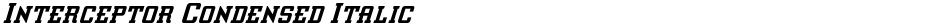 Interceptor Condensed ItalicDemo