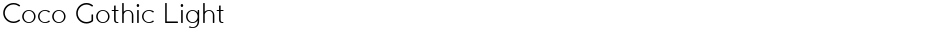 Coco Gothic LightDemo