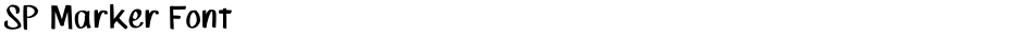 SP Marker FontDemo