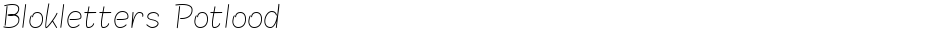 Blokletters PotloodDemo