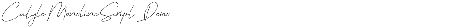 Cutyle Monoline Script DemoDemo