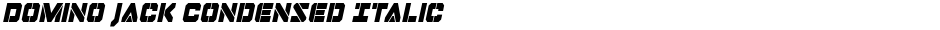 Domino Jack Condensed ItalicDemo