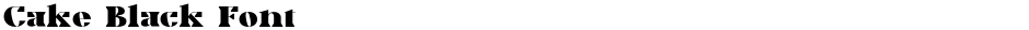 Cake Black FontDemo