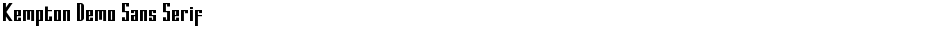Kempton Demo Sans SerifDemo