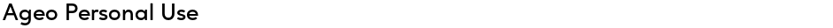 Ageo Personal UseDemo