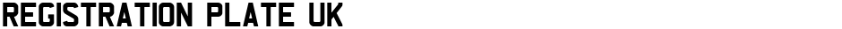 REGISTRATION PLATE UKDemo