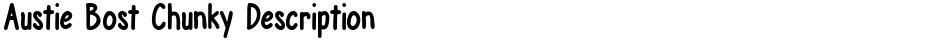Austie Bost Chunky DescriptionDemo