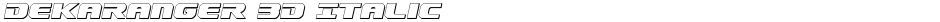 Dekaranger 3D ItalicDemo