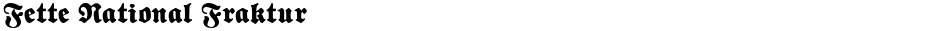 Fette National FrakturDemo